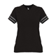 aerial view a black/ graphite badger - womens tri - blend fan t - shirt, image 1 of 3