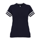aerial view a navy/ oxford badger - womens tri - blend fan t - shirt, image 1 of 3