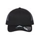 aerial view a black/ black atlantis headwear - sustainable trucker cap, image 1 of 3