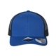 aerial view a royal/ black atlantis headwear - sustainable trucker cap, image 1 of 3