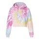 aerial view a desert rose colortone - womens tie - dyed crop hooded sweatshirt, image 1 of 3