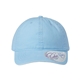 aerial view a cashmere blue/ floral infinity her - womens pigment - dyed with fashion undervisor cap, image 1 of 4