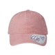 aerial view a dusty pink/ floral infinity her - womens pigment - dyed with fashion undervisor cap, image 1 of 4