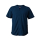 aerial view a navy alleson athletic - crush full button baseball jersey, image 1 of 3