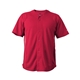 aerial view a red alleson athletic - crush full button baseball jersey, image 1 of 3