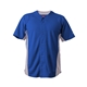 aerial view a royal/ grey alleson athletic - crush full button baseball jersey, image 1 of 3