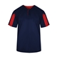 aerial view a navy/ red alleson athletic - youth striker placket, image 1 of 3