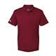 aerial view a collegiate burgundy adidas - mens performance piqu polo, image 1 of 6
