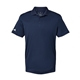 aerial view a collegiate navy adidas - mens performance piqu polo, image 1 of 6