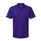 aerial view a collegiate purple adidas - mens performance piqu polo, image 1 of 6