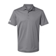 aerial view a grey three adidas - mens performance piqu polo, image 1 of 6