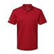 aerial view a power red adidas - mens performance piqu polo, image 1 of 6