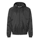 aerial view a steel burnside - mentor hooded coachs jacket, image 1 of 6