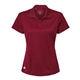 aerial view a collegiate burgundy adidas - womens performance piqu polo, image 1 of 6