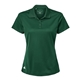 aerial view a collegiate green adidas - womens performance piqu polo, image 1 of 6