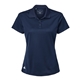 aerial view a collegiate navy adidas - womens performance piqu polo, image 1 of 6