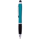 aerial view a turquoise blue eclaire(tm) bright illuminated stylus pen, image 1 of 5
