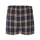 aerial view a navy/ gold boxercraft - double brushed flannel boxers, image 2 of 2