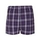 aerial view a purple/ white boxercraft - double brushed flannel boxers, image 2 of 2