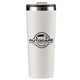 aerial view a white 28 oz everest powder coated stainless steel tumbler, image 1 of 4