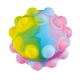 aerial view a rainbow push pop stress ball - stress reliever, image 1 of 2