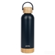 aerial view a navy perka(r) dresden 18 oz double wall, stainless steel water bottle, image 1 of 5