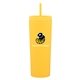 aerial view a matte triumph 17 oz dash double wall acryllic tumbler with straw - matte triumph, image 1 of 3