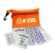 aerial view a orange zip tote first aid kit, image 1 of 2