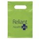aerial view a lime lo - density die cut handle bag 7x10 flexo ink imprint, image 1 of 2