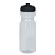 aerial view a clear with translucent black lid 24 oz poly - clear(tm) fitness bottle, image 1 of 3