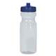 aerial view a clear with translucent navy lid 24 oz poly - clear(tm) fitness bottle, image 1 of 3