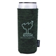 aerial view a hunter green koozie(r) heather collapsible slim can cooler, image 1 of 3