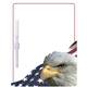 aerial view a eagle & flag memo board 5-1/2 x 8-1/4 w / mag, image 1 of 2