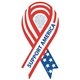 a support america ribbon car sign magnet