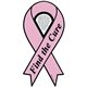 a find the cure pink ribbon car sign magnet