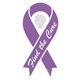 a find the cure purple ribbon car sign magnet