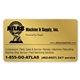 aerial view a gold foil 2 x 3.5 in rect label, image 1 of 2