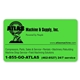 aerial view a green fluorescent 2 x 3.5 in rect label, image 1 of 2
