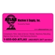 aerial view a pink fluorescent 2 x 3.5 in rect label, image 1 of 2