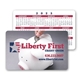 aerial view a calendar plastic wallet card 10 mil, image 1 of 2