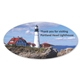aerial view a custom 2 x 4 in oval repositionable label, image 1 of 2