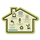 aerial view a custom jumbo house shaped promotional magnet, image 1 of 2