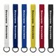 a group of 3/4 sewn polyester wrist keychain with metal split - ring
