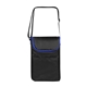 aerial view a black with royal blue double bottle beach cooler, image 1 of 3