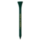 aerial view a dark green promotional birch wood 3-1/4 customizable golf tees, image 1 of 2