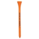 aerial view a orange promotional birch wood 3-1/4 customizable golf tees, image 1 of 2