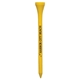 aerial view a yellow promotional birch wood 3-1/4 customizable golf tees, image 1 of 2