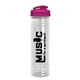 a translucent hot pink lid & clear bottle 24 oz slim fit water bottle with flip lid