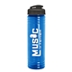 a smoke lid & transparent blue bottle 24 oz slim fit water bottle with flip lid