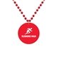 a red medallion beaded necklaces